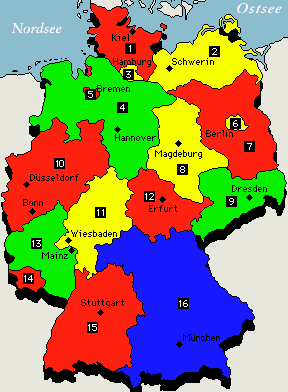 Deutschland als Graph dargestellt