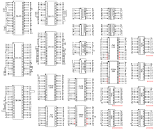 Pinbelegung wichtiger Peripherie-Schalkreise des Z-80-Systems