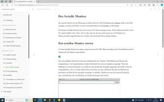 Arbeiten mit dem seriellen Monitor