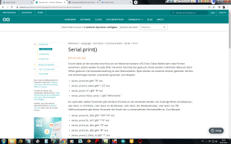 Arbeiten mit dem seriellen Monitor