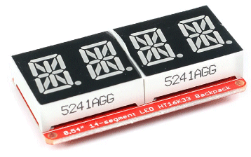 HT16K33 - 4 Digit Sixteensegment Display with I2C-BUS Connection